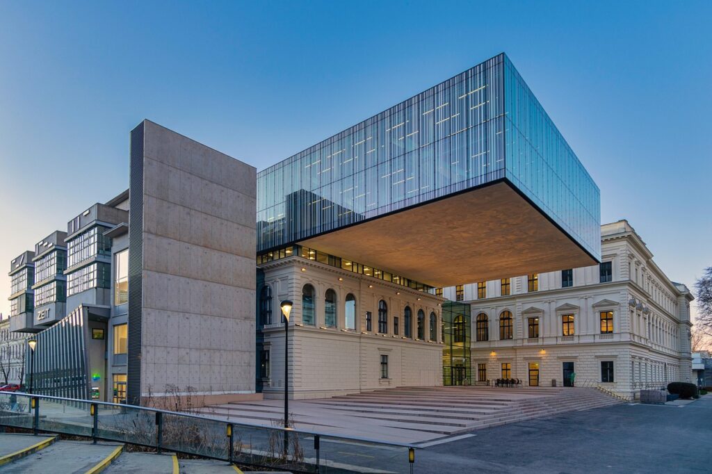 Home university library, building, street, university of graz, architecture, university, modern architecture, modern building, facade, graz, austria, university, university, university, university, university